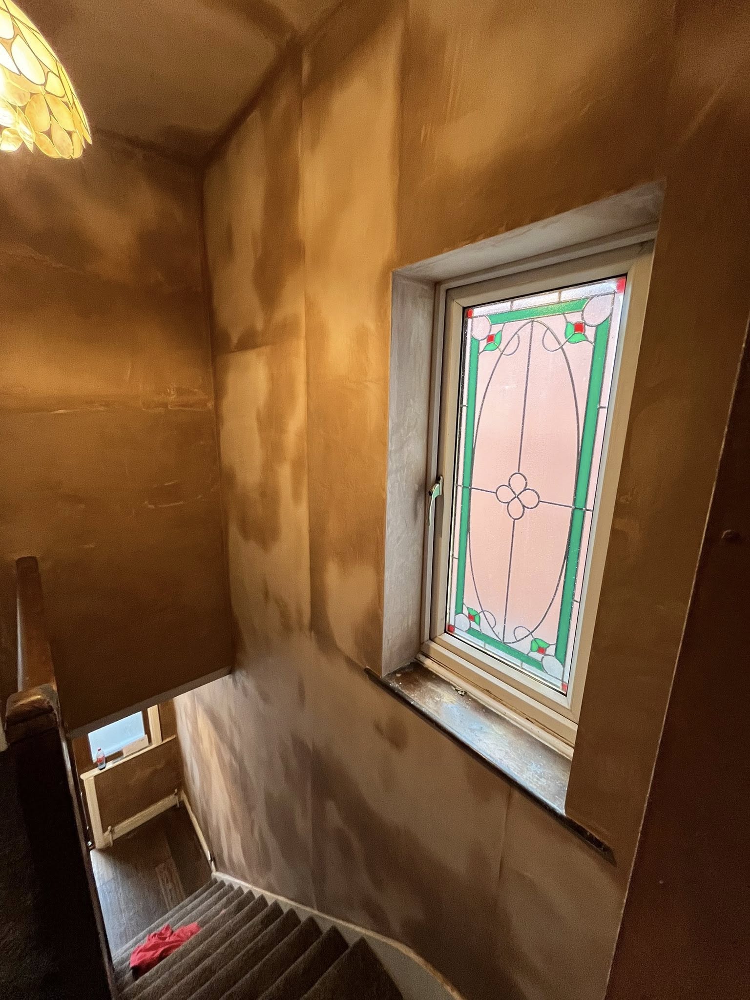 Stairwell plastered